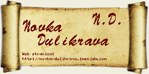 Novka Dulikrava vizit kartica
